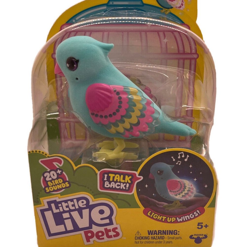 Little Live Pets Lil Bird Light Up Wings Tweet Twinkle Pack Blue Songbird 2022